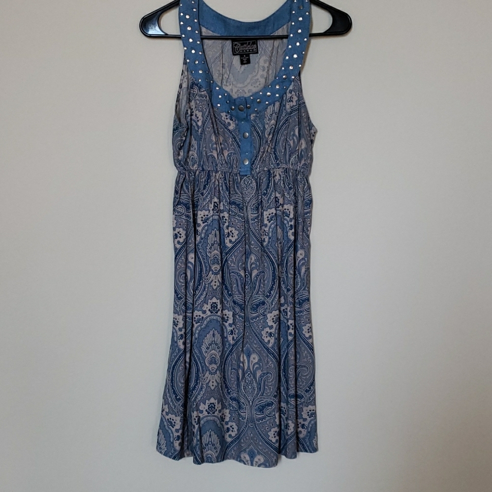 Blue paisley dress